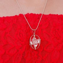 merkabar star clear quartz necklace